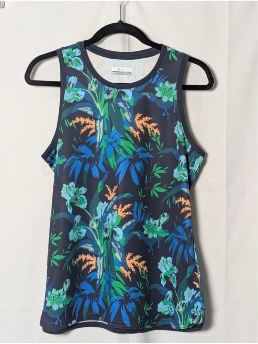 Columbia Floral Print Sleeveless Performance Tank Top Size L